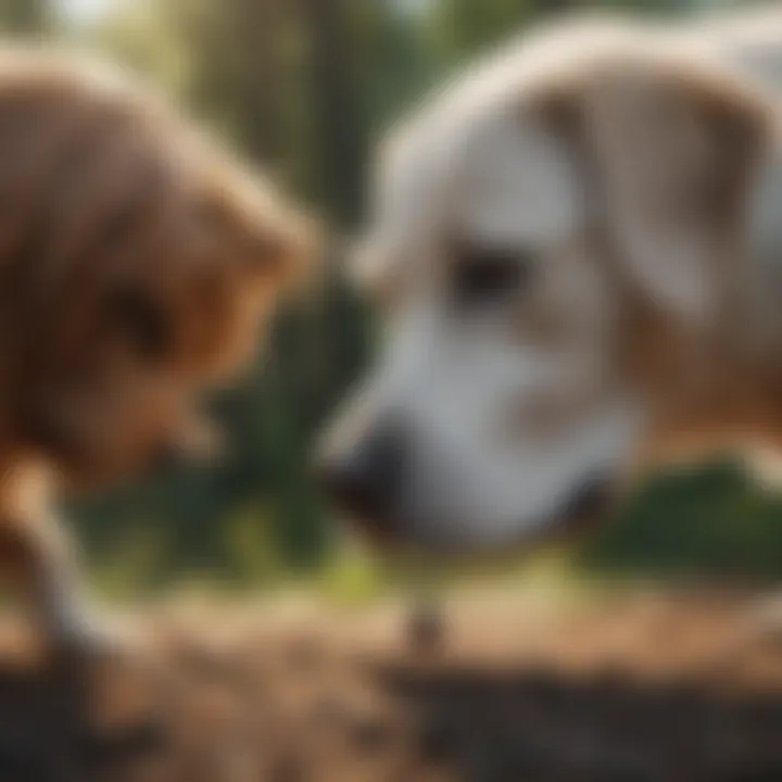 A dog being carefully examined for ticks