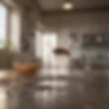 A tidy kitchen environment emphasizing hygiene practices to prevent flies.