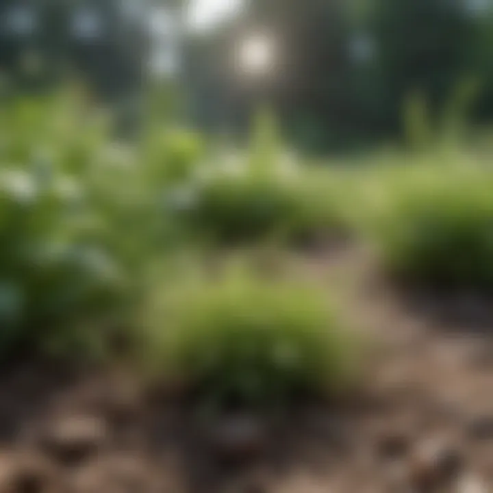 A thriving garden with healthy plants, showcasing effective aphid management.