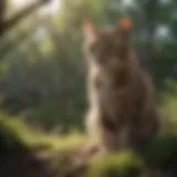 Outdoor cat observing its surroundings