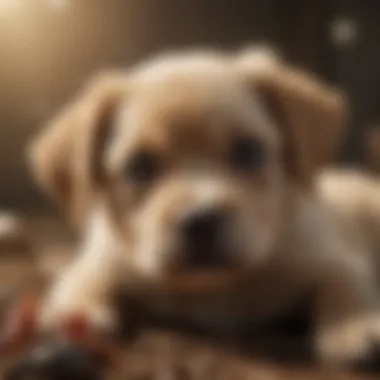 Symptoms of Worm Infestation in Puppies Puppy showing signs of worm infestation