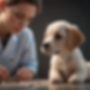 Importance of Veterinary Consultation Veterinarian consulting with puppy owner