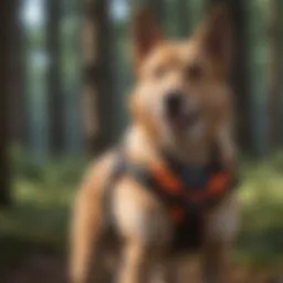 Stylish emergency dog carry harness in action