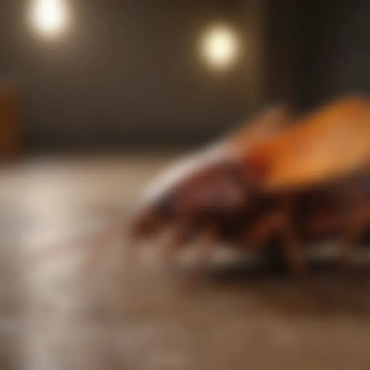 Effective cockroach bait products displayed in a clean environment