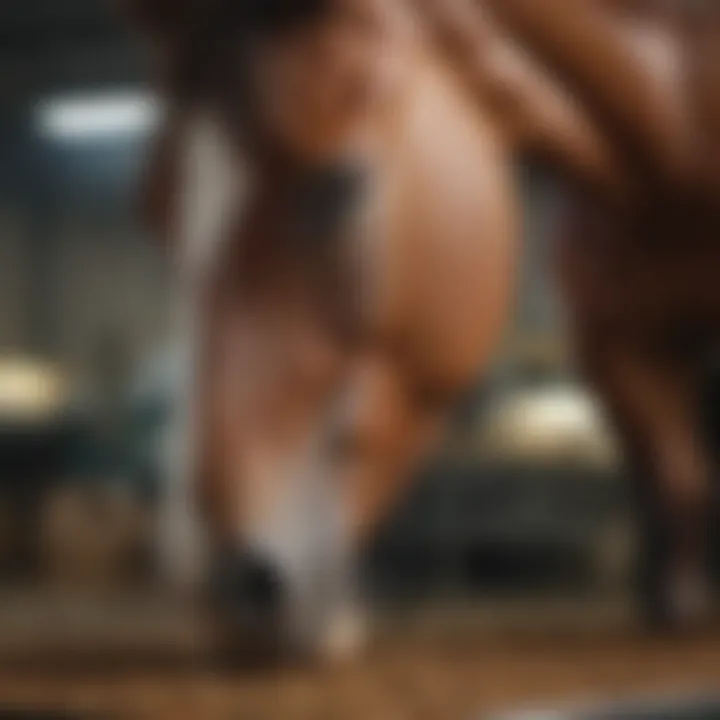 A veterinarian examining a horse to ensure its health.