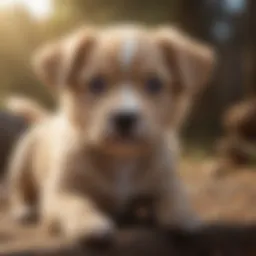 A vibrant puppy showing signs of energy and vitality