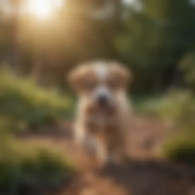 Healthy Puppy Lifestyle A happy puppy playing outdoors, illustrating a healthy lifestyle