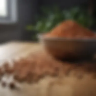 High-quality dog food ingredients displayed on a wooden surface