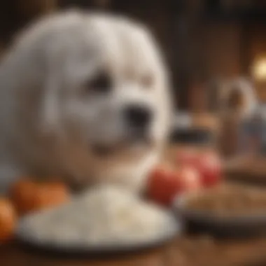 Nutritional Comparison: Cottage Cheese vs. Dog Food Chart comparing nutritional values of cottage cheese and dog food