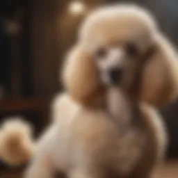 Elegant poodle showcasing its distinctive coat and poise