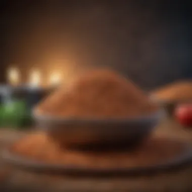 An artistic representation of lentils in a cultural dish from a diverse cuisine