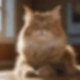 A beautiful Siberian cat lounging in a sunlit room