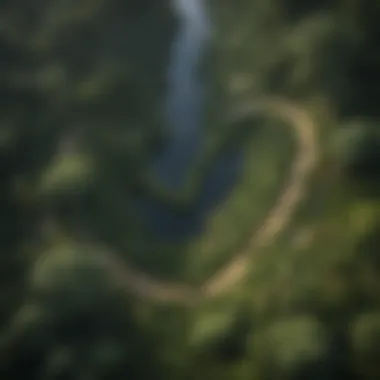 Heart of Biodiversity An aerial view showcasing the vast Amazon rainforest habitat