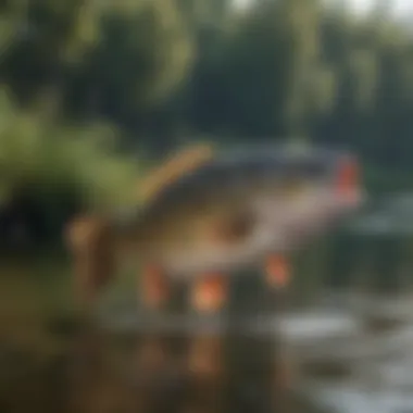 Map of local bass fishing lakes highlighting hotspots