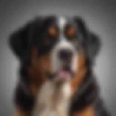 Close-up of a Bernese Mountain Dog Doodle's beautiful coat