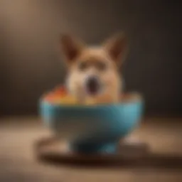 An assortment of calming bites for dogs displayed in a bowl
