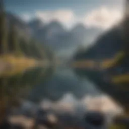 A breathtaking view of a serene lake surrounded by mountains in Idaho.