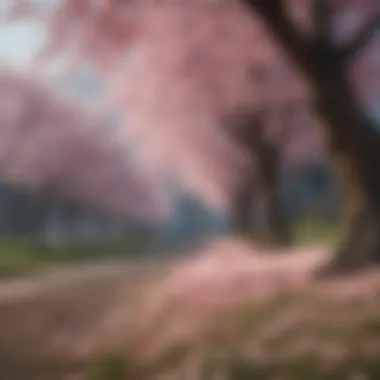 Cherry Blossom Trees in Full Bloom A breathtaking view of cherry blossom trees in full bloom