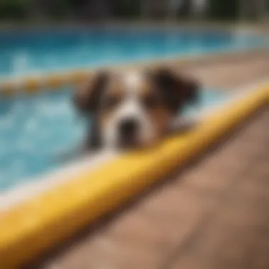 Close-up of durable materials used in dog swimming pools