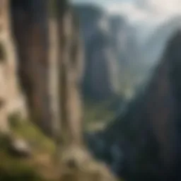 Majestic cliffs overlooking a lush valley