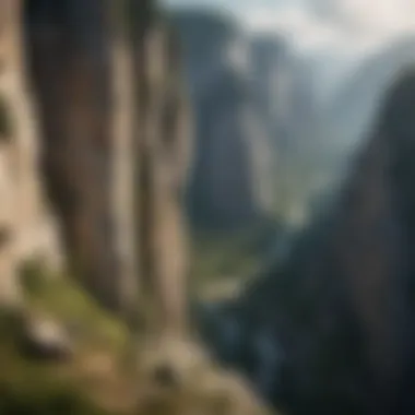Majestic Cliffs of White Mountain Majestic cliffs overlooking a lush valley