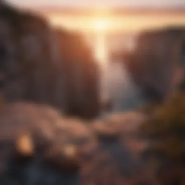 Breathtaking Sunset at the Cliffs A breathtaking sunset view from the cliffs
