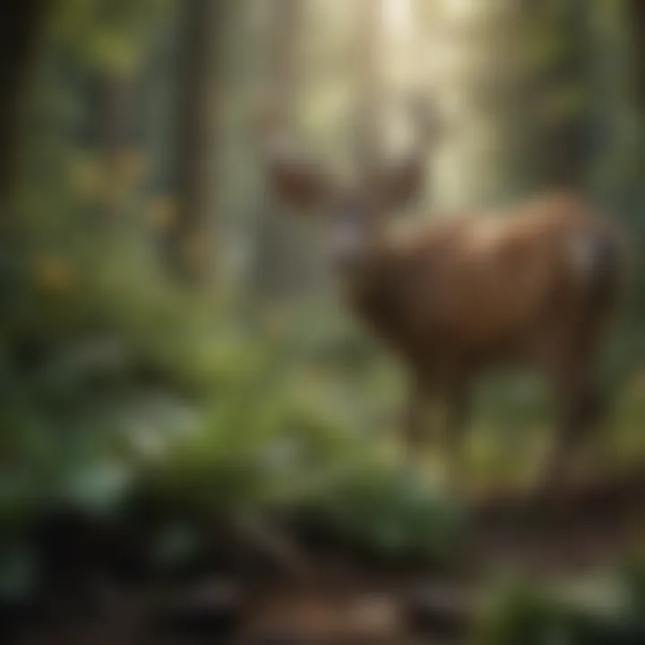 Close-up view of a deer-resistant plant thriving in its environment.