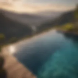 A luxurious infinity pool overlooking a scenic landscape
