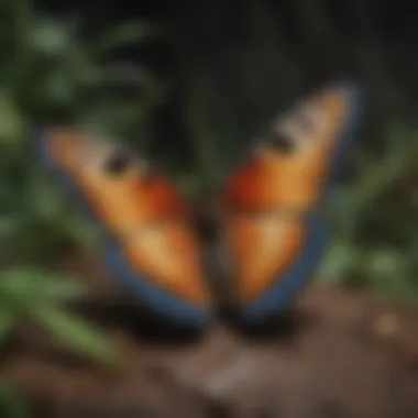 An artistic representation of cultural symbols associated with butterflies, showcasing their significance in different societies.