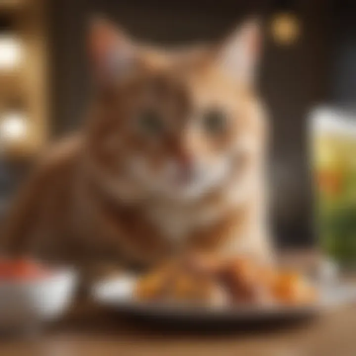 A content cat enjoying a meal of hypoallergenic food