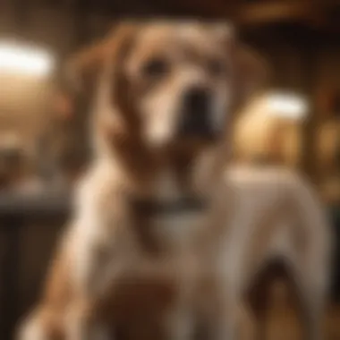 A person grooming a hypoallergenic dog in a cozy indoor setting