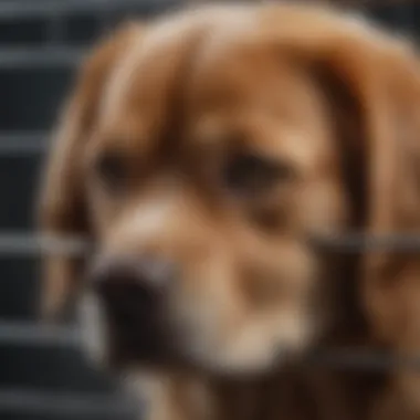 Close-up of various materials used in dog cage covers