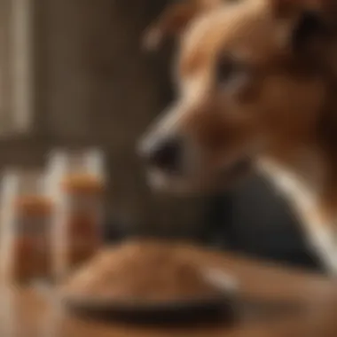 Consultation on Dog Nutrition Pet owner consulting with a veterinarian about dog nutrition