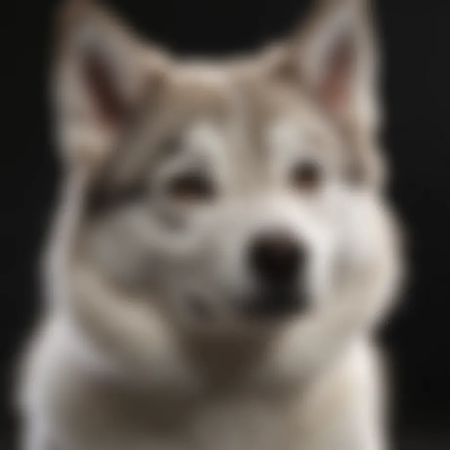 Stunning Mini Siberian Husky showcasing its beautiful coat