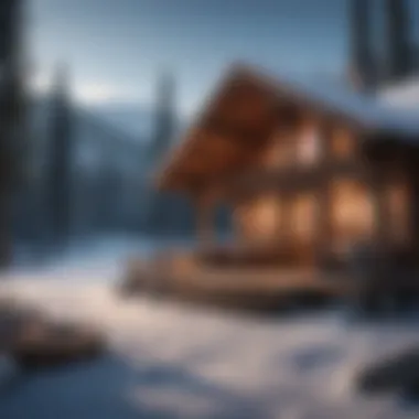 Welcoming Lodge Accommodations for Skiers A cozy lodge at a New York skiing resort, showcasing inviting accommodations