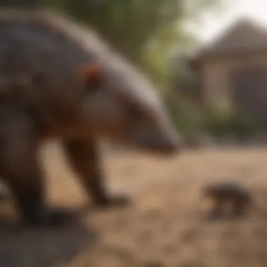 Conservation Initiatives for Pangolins Conservation efforts for pangolins, featuring a rescue center