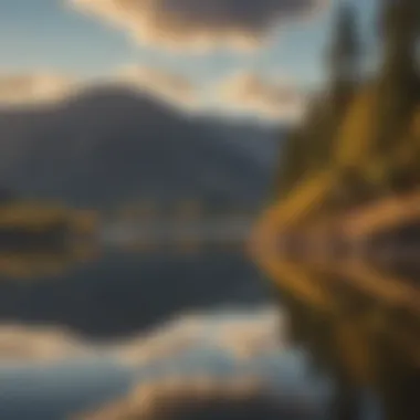 A majestic reservoir reflecting the sky, a hotspot for fishing