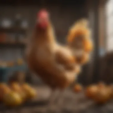 Genetic Factors Influencing Chicken Height Illustration showing the genetic factors influencing the height of chickens