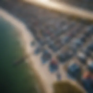 An aerial view showcasing the vibrant communities along the Myrtle Beach shoreline.