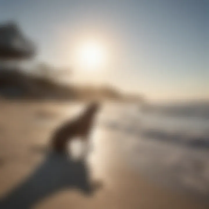 Locals and tourists engaging in various recreational activities on the sandy shores.