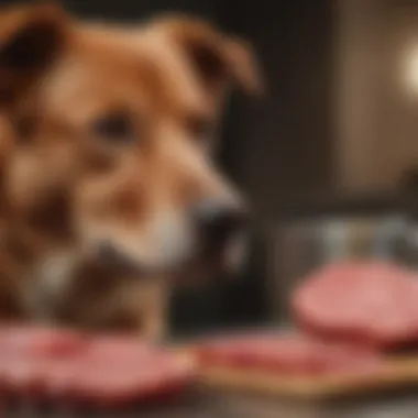 An infographic displaying nutritional benefits of raw meat for dogs