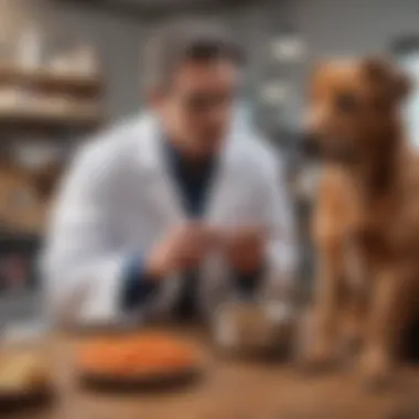 Veterinary Insights on Dog Nutrition A veterinarian discussing dog diet with a pet owner