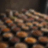 A variety of dog food options displayed in bowls