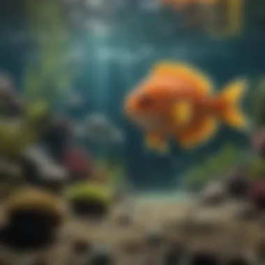 A vibrant underwater scene showcasing various fish species.