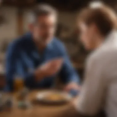 Veterinarian Discussing Dietary Needs Veterinarian consulting with a dog owner about dietary needs