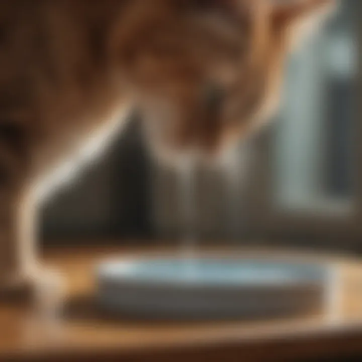 Cat drinking from the Catit Pet Fountain