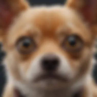 A close-up of a tiny dog showcasing its unique features