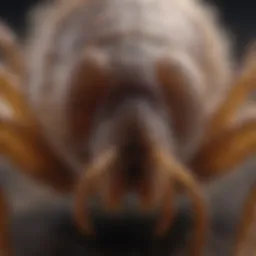 Detailed close-up of a live louse on hair