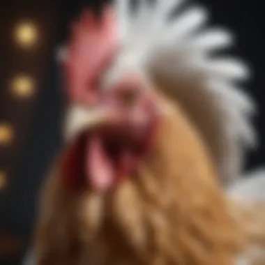 A majestic Brahma chicken showcasing its impressive plumage