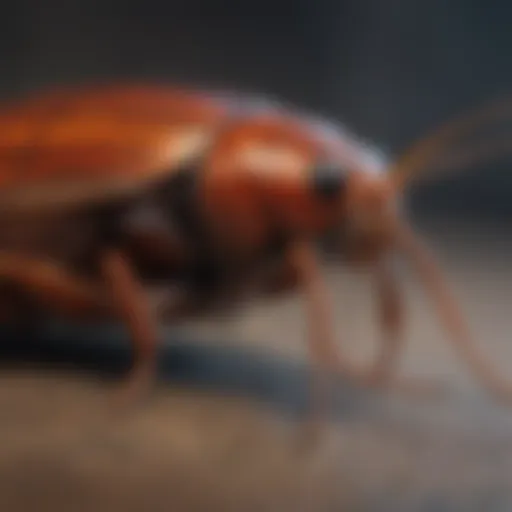 American cockroach showcasing its distinctive features